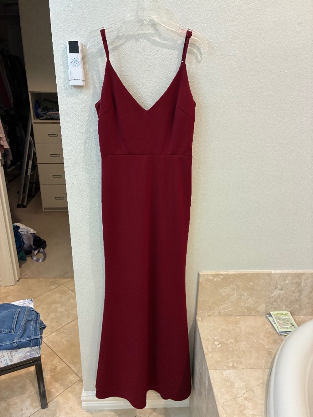 Formal red floor length dress